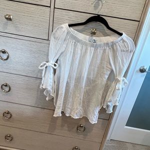 White off the shoulder top